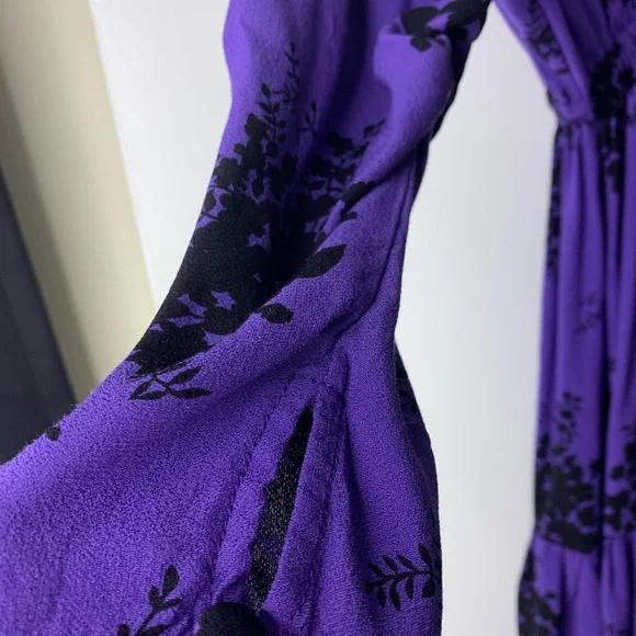 BLOGGERS FAVE/ ZARA DRESSES PURPLE/FLORAL PRINT SZ S - Picture 11 of 13
